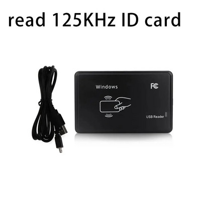 125KHz 13.56MHz RFID skaitytuvas USB prievadas 125KHz ID 13.56MHz IC bekontakčio jautrumo intelektualiosios kortelės palaikymo langų sistema Linux