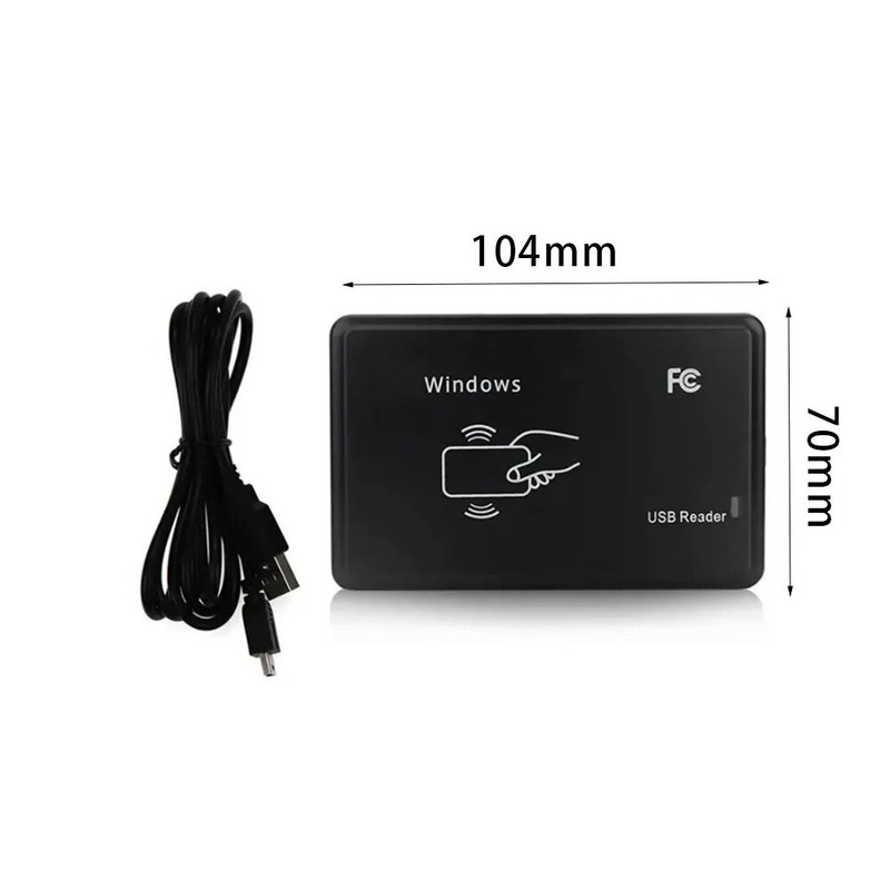 125KHz 13.56MHz RFID skaitytuvas USB prievadas 125KHz ID 13.56MHz IC bekontakčio jautrumo intelektualiosios kortelės palaikymo langų sistema Linux