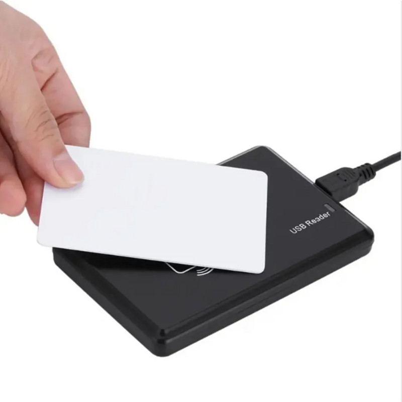 125KHz 13.56MHz RFID skaitytuvas USB prievadas 125KHz ID 13.56MHz IC bekontakčio jautrumo intelektualiosios kortelės palaikymo langų sistema Linux