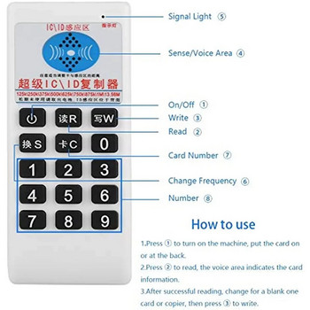RFID Copier Duplicator 125KHz 13,56MHz Card Reader Writer Cloner IC ID Access Control Card with EM4305 T5577 NFC UID Chip Tag