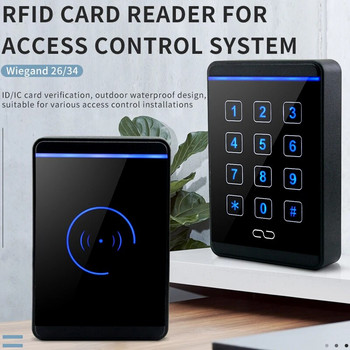 Αδιάβροχη σχεδίαση 125khz Rfid PIN Pad Nfc Card Reader Wiegand 26/34 Access Control System Card Reader