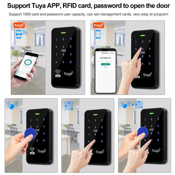 Wifi Tuya Smart Access Controller RFID клавиатура IP68 Водоустойчива сензорна клавиатура 13.56MHz Password Lock APP Система за дистанционно управление