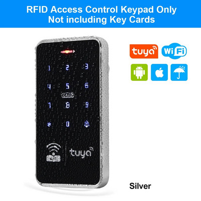 Wifi Tuya Smart Access Controller RFID-klaviatuur IP68 veekindel puutetundlik klaviatuur 13,56MHz parooliluku APP kaugjuhtimissüsteem