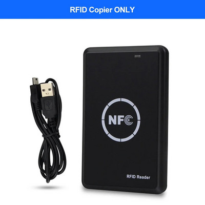 NFC Smart Card Reader Rašytojas RFID kopijavimo aparatas / dauginimo aparatas 125KHz 13.56MHz USB programuotojas Raktų pakabukai Kortelės ID IC EM UID EM4305 T5577 žyma