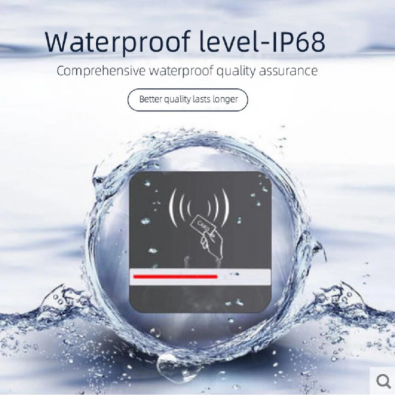 Liela diapazona RFID lasītājs 125KHz 13,56MHz Smart Proximity karšu lasītājs piekļuves kontroles sistēma IP68 ūdensizturīgs Weigand 26/34 lasītājs