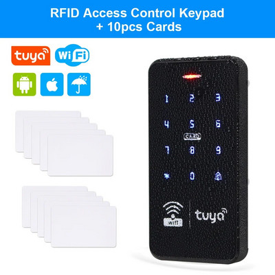 Wifi Tuya viedais piekļuves kontrolieris RFID tastatūra IP68 ūdensizturīga skārientastatūra 13,56MHz paroles bloķēšanas APP tālvadības sistēma