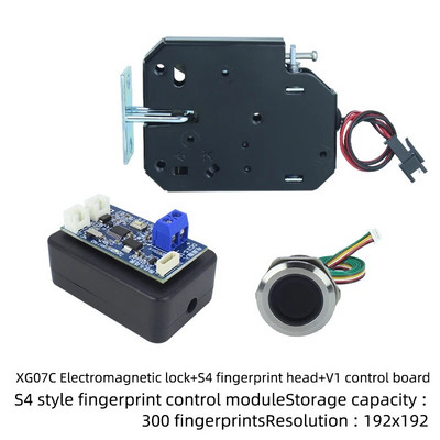 DC3.5V-15V Elektromagnētiskās slēdzenes V1 vadības moduļa ūdensnecaurlaidīga pirkstu nospiedumu galviņas pārbaude, identifikācija un atbloķēšana