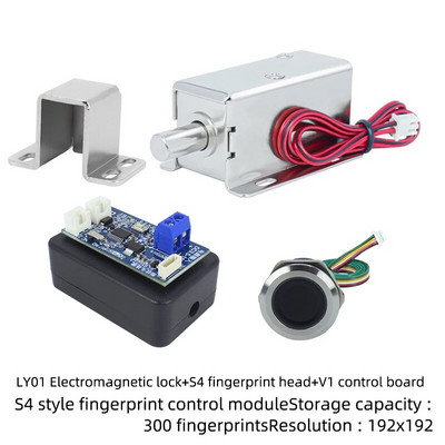 DC3.5V-15V Elektromagnētiskās slēdzenes V1 vadības moduļa ūdensnecaurlaidīga pirkstu nospiedumu galviņas pārbaude, identifikācija un atbloķēšana