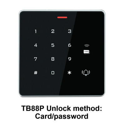 Ūdensnecaurlaidīga piekļuves kontrole Eleganta metāla tastatūra RFID karte 125Khz fona apgaismojuma tastatūra Atsevišķs kontrolieris durvju releja slēdzenes atvērējs