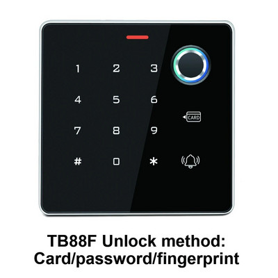 Ūdensnecaurlaidīga piekļuves kontrole Eleganta metāla tastatūra RFID karte 125Khz fona apgaismojuma tastatūra Atsevišķs kontrolieris durvju releja slēdzenes atvērējs