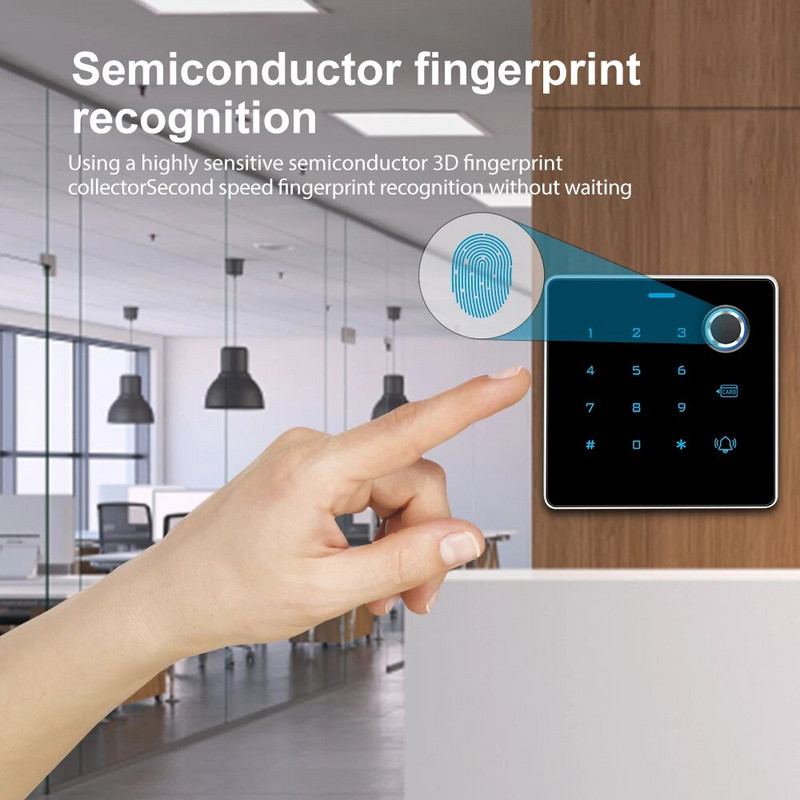 Ūdensnecaurlaidīga piekļuves kontrole Eleganta metāla tastatūra RFID karte 125Khz fona apgaismojuma tastatūra Atsevišķs kontrolieris durvju releja slēdzenes atvērējs