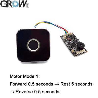 KS200+R502-AW DC3.7V--6.5V/4*AA Baterijos variklio išvesties durų prieigos kontrolės pirštų atspaudų valdymo plokštė + R502-AW pirštų atspaudų modulis