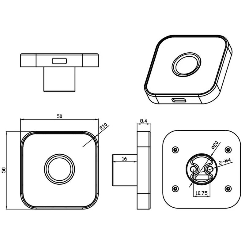KS200+R502-AW DC3.7V--6.5V/4*AA Baterijos variklio išvesties durų prieigos kontrolės pirštų atspaudų valdymo plokštė + R502-AW pirštų atspaudų modulis