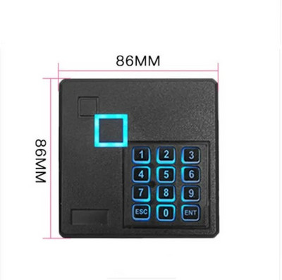 Wiegand 26/34 RFID 125KHz / IC 13.56mhz Čitač kartica Tipkovnica Čitač kontrole pristupa Boja crna