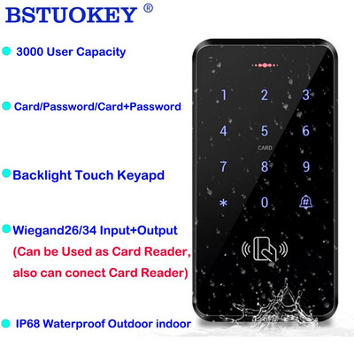 IP68 Водоустойчива клавиатура за контрол на достъпа Външен сензорен RFID контролер за достъп Система за отваряне на врати Електронна брава 125KHz Ключ-карта