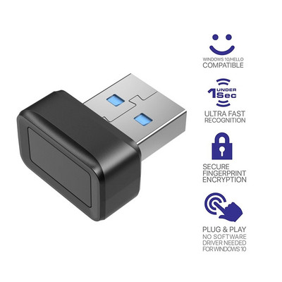Αναγνώριση συσκευής μονάδας ανάγνωσης δακτυλικών αποτυπωμάτων για Windows 10 11 Hello Biometric Security Key Interface USB