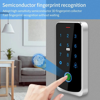 NFC Bluetooth Tuya Εφαρμογή RFID IC M1 Πληκτρολόγιο ελέγχου πρόσβασης IP65 Αδιάβροχο βιομετρικό δακτυλικό αποτύπωμα οθόνη αφής ελεγκτή πρόσβασης