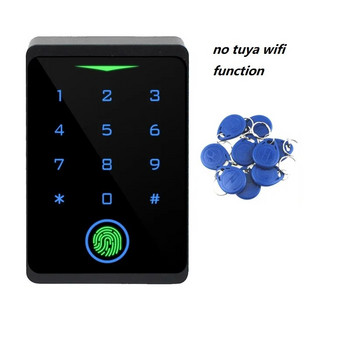 Tuya APP Door Lock IP66 Водоустойчив Безключов Пръстов отпечатък WIFI Контрол на достъпа Самостоятелна клавиатура Пръстов отпечатък EM RFID Карта Влизане на врата