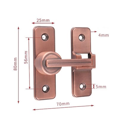 90 laipsnių 180 laipsnių tvirtas durų spynos vidinis durų varžtas Šviečiantis varžtas Senamadiškas paviršinis montuojamas kambario durų skląsčiui