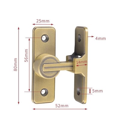 90 laipsnių 180 laipsnių tvirtas durų spynos vidinis durų varžtas Šviečiantis varžtas Senamadiškas paviršinis montuojamas kambario durų skląsčiui