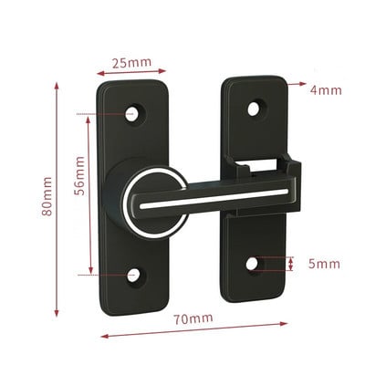 90 laipsnių 180 laipsnių tvirtas durų spynos vidinis durų varžtas Šviečiantis varžtas Senamadiškas paviršinis montuojamas kambario durų skląsčiui