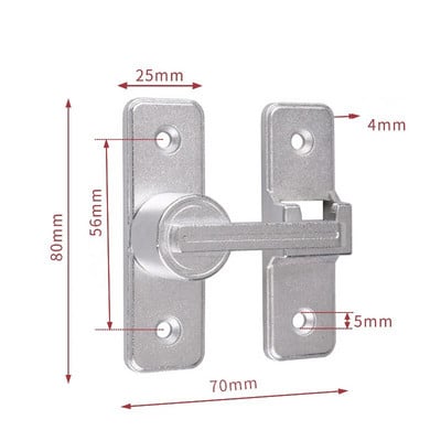 90 laipsnių 180 laipsnių tvirtas durų spynos vidinis durų varžtas Šviečiantis varžtas Senamadiškas paviršinis montuojamas kambario durų skląsčiui