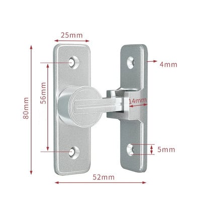 90 laipsnių 180 laipsnių tvirtas durų spynos vidinis durų varžtas Šviečiantis varžtas Senamadiškas paviršinis montuojamas kambario durų skląsčiui