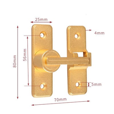90 laipsnių 180 laipsnių tvirtas durų spynos vidinis durų varžtas Šviečiantis varžtas Senamadiškas paviršinis montuojamas kambario durų skląsčiui
