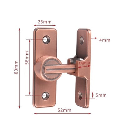 90 laipsnių 180 laipsnių tvirtas durų spynos vidinis durų varžtas Šviečiantis varžtas Senamadiškas paviršinis montuojamas kambario durų skląsčiui