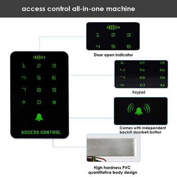 Πληκτρολόγιο πρόσβασης RFID 125 KHz Κλείδωμα πόρτας Έλεγχος πρόσβασης 1000 Πληκτρολόγιο κάρτας εγγύτητας χρήστη 13,56 Mhz Access Redaer
