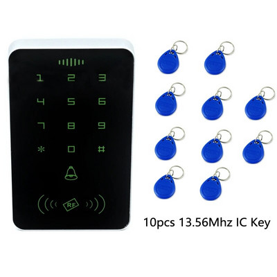 RFID piekļuves tastatūra 125KHz durvju slēdzenes piekļuves kontrole 1000 lietotāja tuvuma kartes tastatūra 13,56Mhz piekļuves redaer