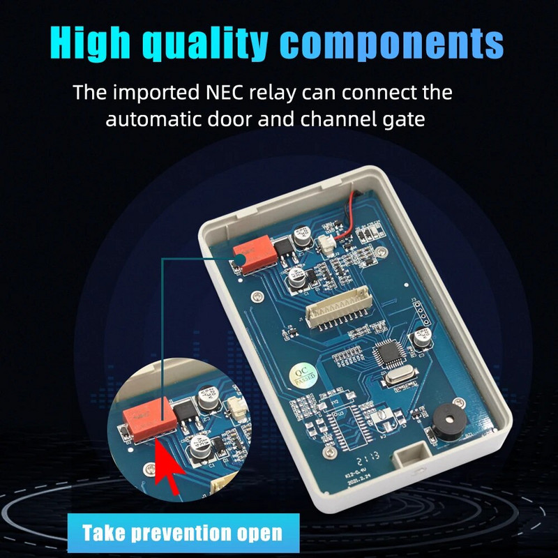 Controler de acces autonom RFID 125KhzControl acces Tastatură panou digital Cititor de carduri 13,56MHZ Sistem de blocare a ușii 2000 de utilizatori