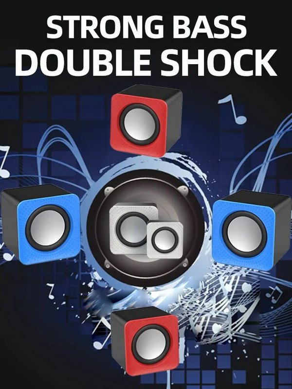 USB juhtmega arvutikõlar Bass Stereo Subwoofer Värviline LED-valgusti sülearvutitele nutitelefonidele MP3-mängija 3.5 pesa arvuti valjuhääldi jaoks