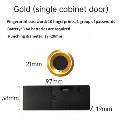 Zelta viedā atvilktne elektroniskās slēdzenes uzglabāšanas skapja pirkstu nospiedumu slēdzenes failu skapja slēdzenes skapja durvju pirkstu nospiedumu slēdzenes mēbeles