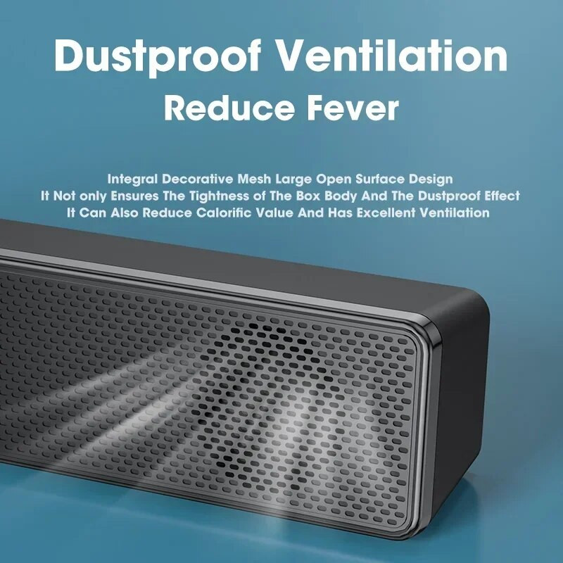 Profesionalni LED svjetlo Prijenosni zvučnik Sound Bar Stereo subwoofer USB gumb Žičana DJ bas zvučna kutija za prijenosno računalo PC