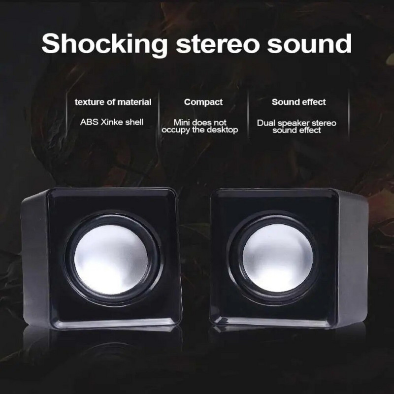 Stereo žičani zvučnik Prijenosni zvučnik Surround Sound Računalna zvučna kutija Usb žičani računalni uređaji za prijenosno računalo Prijenosno računalo