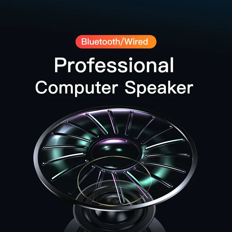 Difuzor cu fir pentru computer 4D, Bluetooth 5.0, sunet stereo, subwoofer, bară de sunet surround, pentru Macbook, laptop, notebook, computer