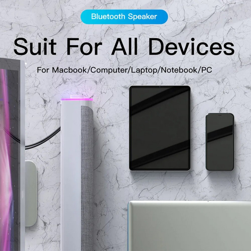 Difuzor cu fir pentru computer 4D, Bluetooth 5.0, sunet stereo, subwoofer, bară de sunet surround, pentru Macbook, laptop, notebook, computer