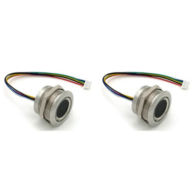 2X R503 Kruhový indikátor LED s okrúhlym krúžkom, ovládanie DC3.3V MX1.0-6Pin, kapacitný snímač odtlačkov prstov, skener odtlačkov prstov - 19 mm