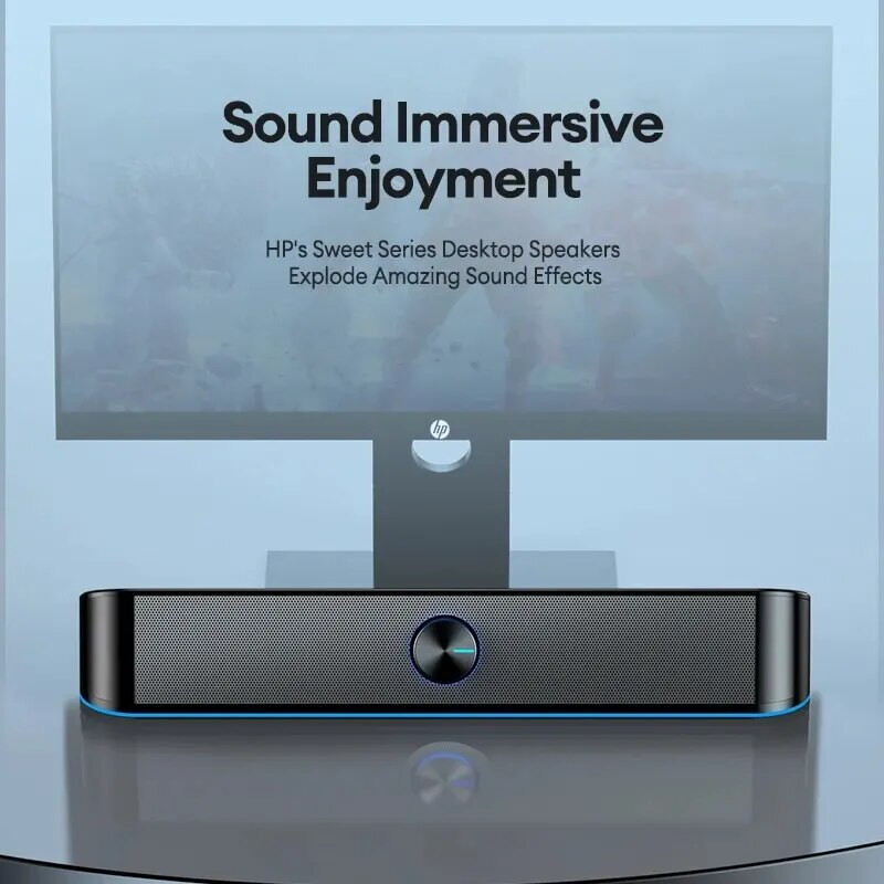 HP DHE-6003C Desktop Subwoofer Računalni zvučnici Glazba Audio Žičani Stereo Surround Gaming Zvučnici Sound Bar za PC Zvučnik
