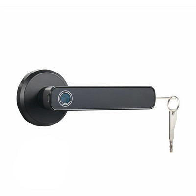 Интелигентна брава с пръстов отпечатък с едно резе, 30 потребителя за дървена метална врата на закрито