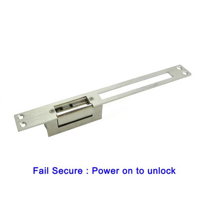 DC12V gara paneļa elektriskā streika bloķēšana, droša vai droša 400 KG turēšanas spēks, 44 mm bloķēšanas mēlīte