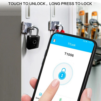 EGFirtor TTLock Bluetooth APP Έξυπνο λουκέτο Κλειδαριά δακτυλικών αποτυπωμάτων χωρίς κλειδί Mini τσάντα ταξιδιού Ηλεκτρονική κλειδαριά πόρτας
