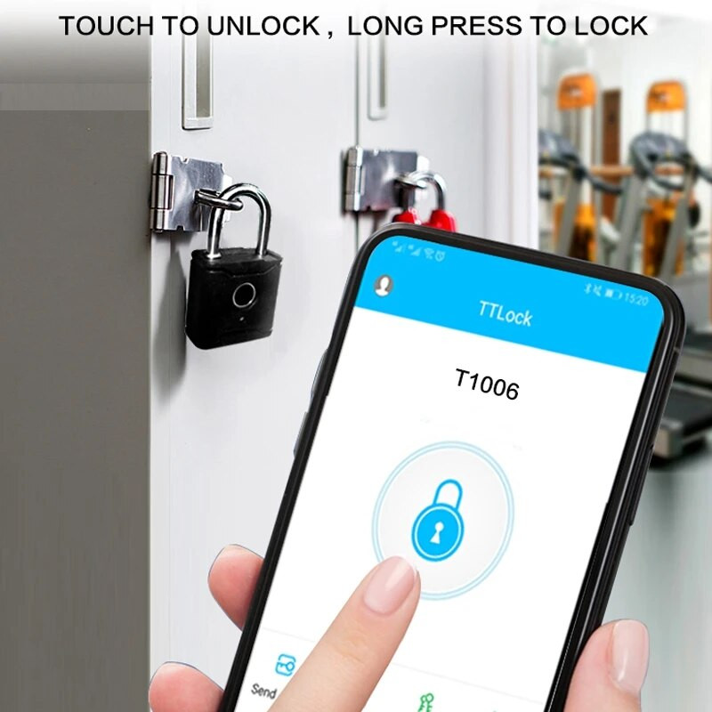 EGFirtor TTLock Bluetooth APP Pametni lokot Brava na otisak prsta Mini torba bez ključa Putna torba Elektronička brava na vratima