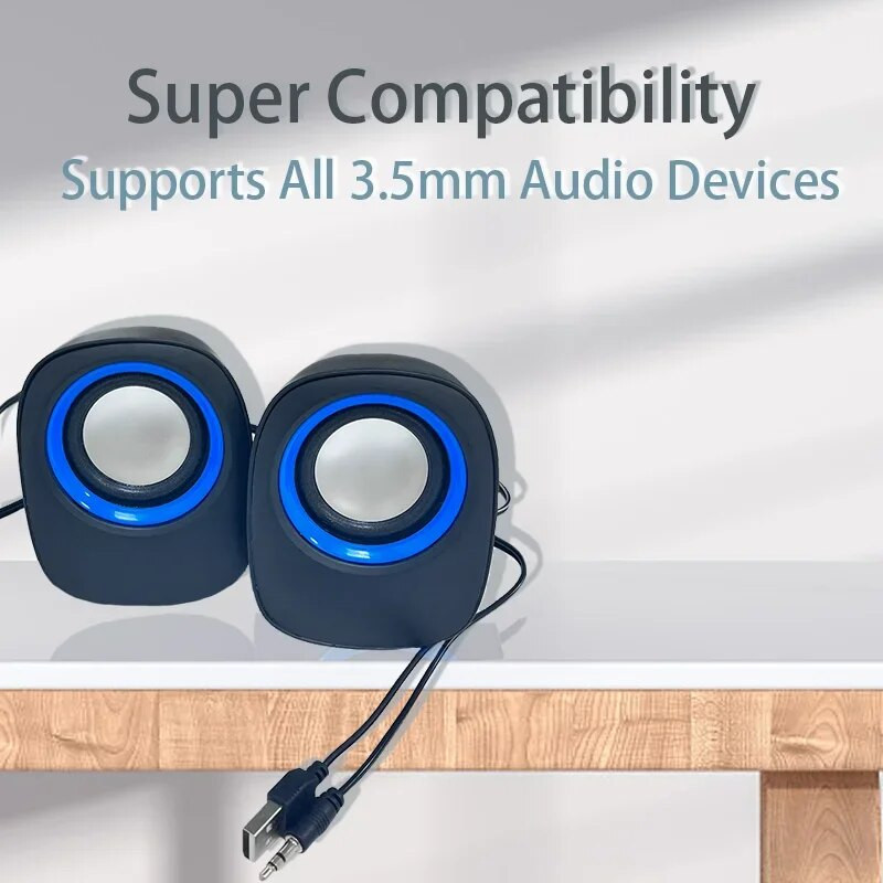 Računalni zvučnici Laptop USB Mali zvučnici Prijenosni zvučnici Multimedija Mali USB žičani zvučnici Cute Mini Big Q Egg subwoofer