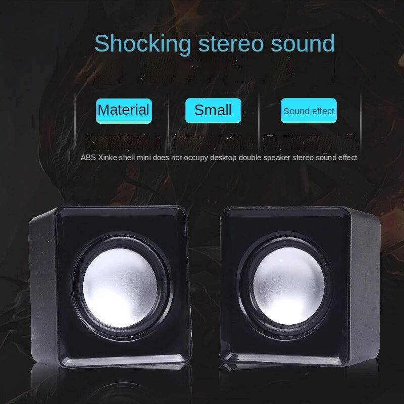 Mini arvutikõlar USB juhtmega väikesed kõlarid Universaalne stereoheli, kaasaskantav koduarvuti lauaarvuti sülearvuti sülearvuti jaoks