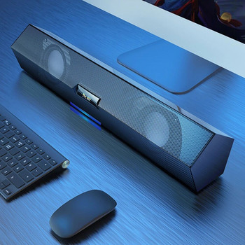 Επιτραπέζιο ηχείο Bluetooth Διπλό ηχείο Bluetooth 5.0 HIFI Home Soundbar Subwoofer LED Lighting Effect Στερεοφωνικό ηχείο υπολογιστή