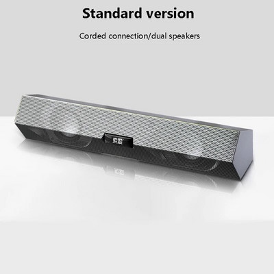Stolni Bluetooth zvučnik Dvostruki zvučnik Bluetooth 5.0 HIFI Kućni Soundbar Subwoofer LED svjetlosni efekt Stereo računalni zvučnik