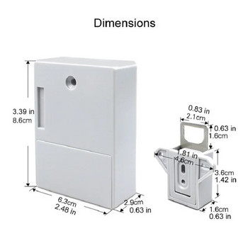 Интелигентни електронни ключалки Невидим сензор Заключване на шкафове Интелигентно заключване на врати RFID карта Отключване на чекмеджета Гардероб Мебелни брави