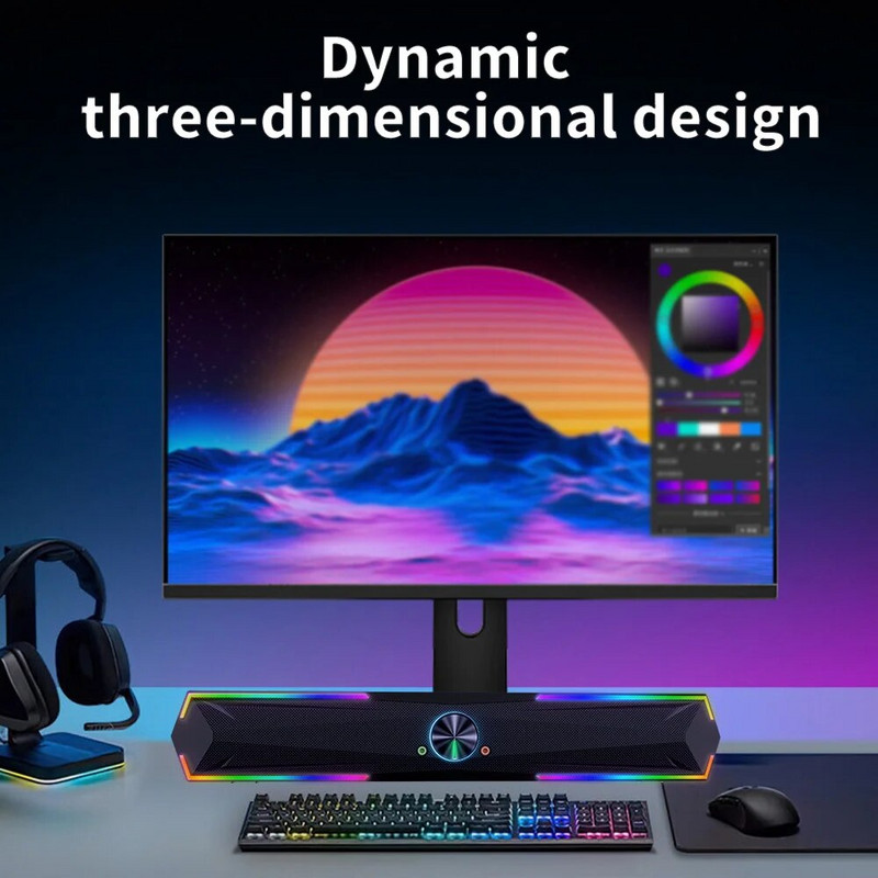 Garso juosta su žemųjų dažnių garsiakalbiu Namų kino garso sistema „Bluetooth“ garsiakalbis „Sound Bar“ 2,0 M USB kabelio garsiakalbiai, skirti televizoriaus kompiuteriui